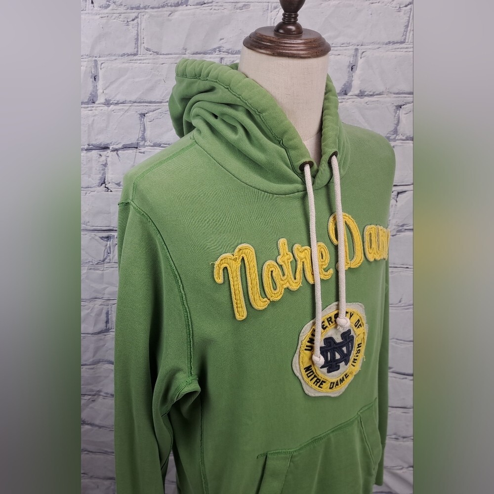 Campus Crew Men's Hoodie Sweater Notre Dame Vintage Y2K Football NCAA Medium - Picture 9 of 14